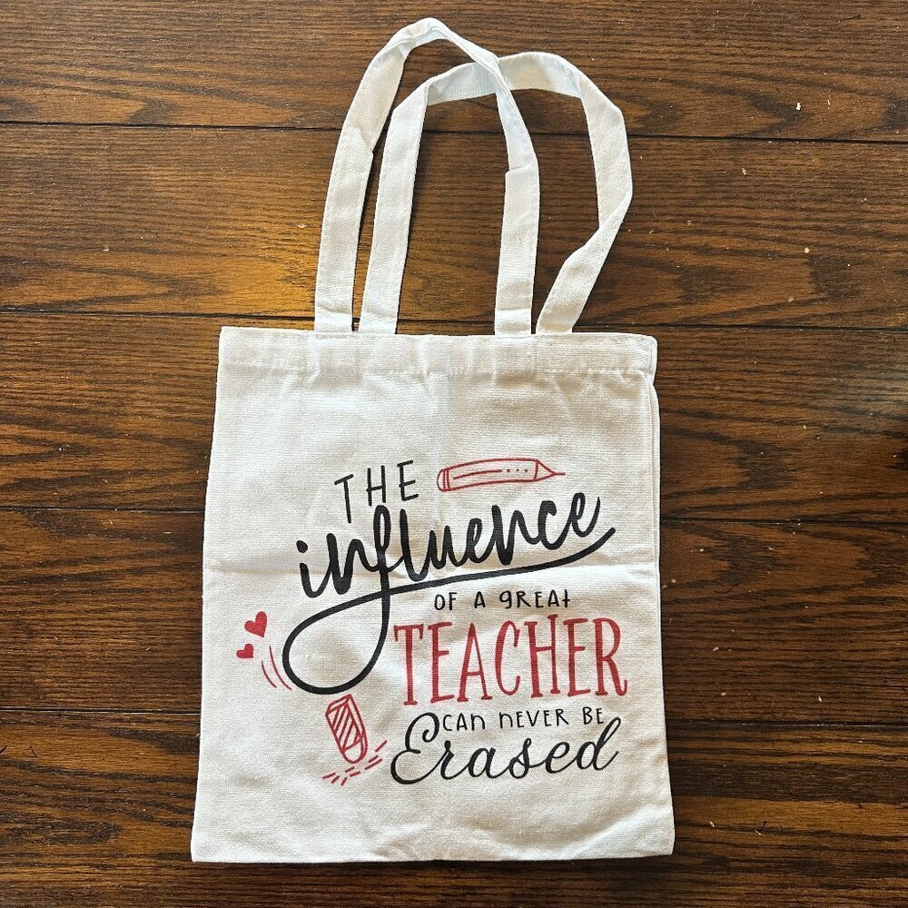 Teacher Bundle- Canvas Tote Bag, Keychain and Thank you Plaque - Picture 3 of 10